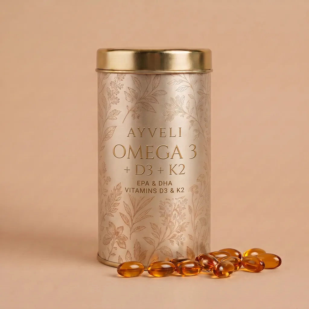 AYVELI Omega 3 + D3 + K2 — EPA & DHA, Vitamin D3 & K2